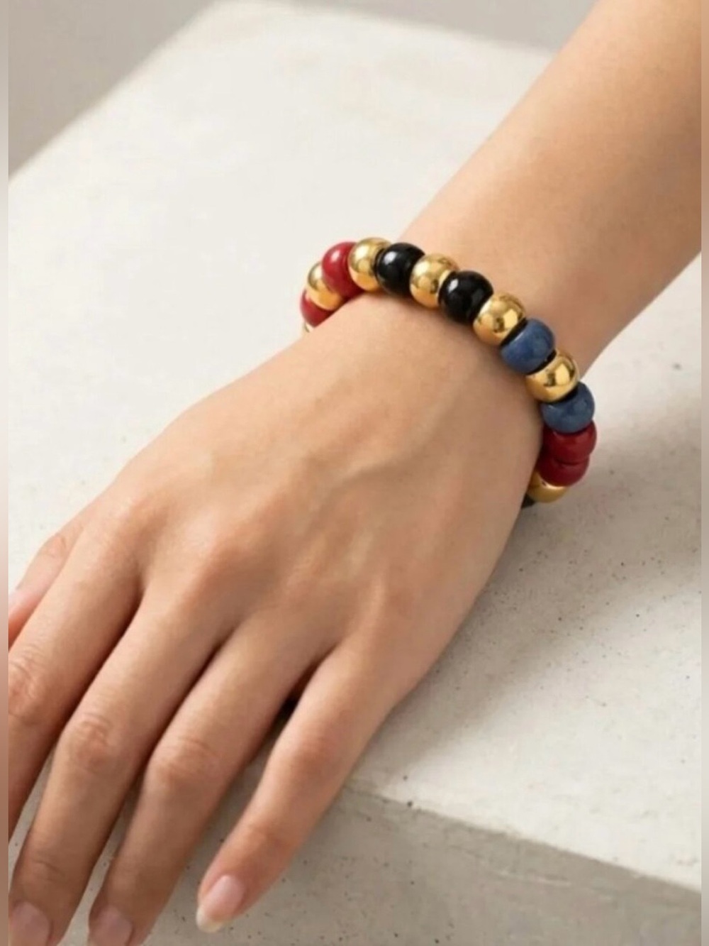 NWT Tuckernuck Claret Beaded Bradley Bracelet in Nautical